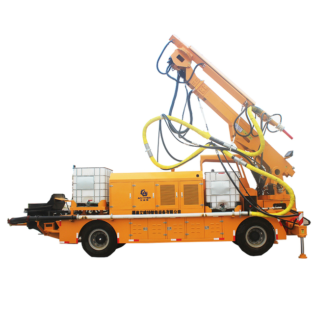 Máquina de pulverização de concreto awt 4016n para túnel 